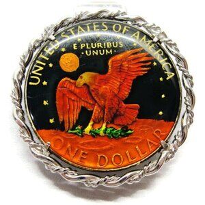 Anson United States Colored One Dollar Eagle Money Clip Wallet Credit Card Cash